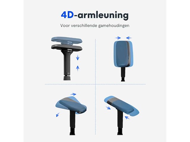 Gc6 multifunctionele gamingstoel met nekkussen - afbeelding 6 van  9