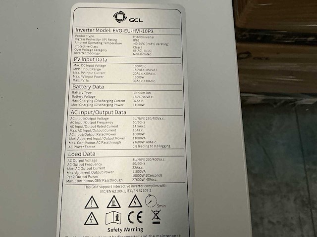 Gcl volledig 3-fase ess systeem met omvormer en controlbox 8kw - afbeelding 11 van  16