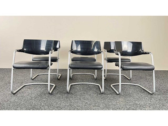 Gdb - - leder - vergaderstoelen (6x) - afbeelding 3 van  3
