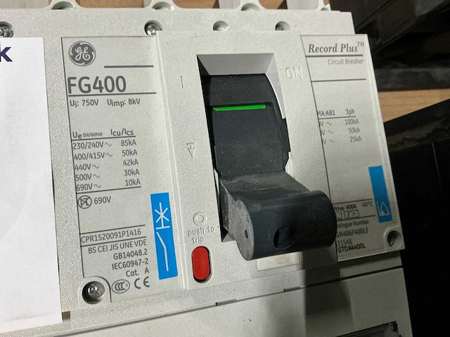 Ge record plus fg400 vermogensschakelaar - afbeelding 3 van  3