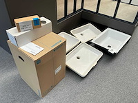 Geberit selnova rimfree toilet en 4x spoelbak duravit - afbeelding 1 van  3