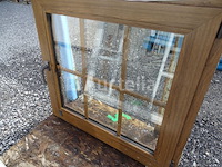 Gebogen bruin pvc-frame - eikenhoutkleur (met geïntegreerde dwarsbalken) - afbeelding 2 van  5