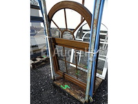 Gebogen bruin pvc-frame - eikenhoutkleur (met geïntegreerde dwarsbalken) - afbeelding 5 van  5