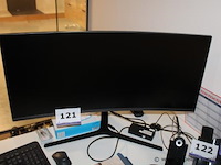 Gebogen computerscherm samsung toetsenbord muis - logitech - afbeelding 1 van  2