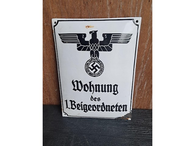 Gebogen emailbord ss duitsland l 400mm b 300mm - afbeelding 1 van  3