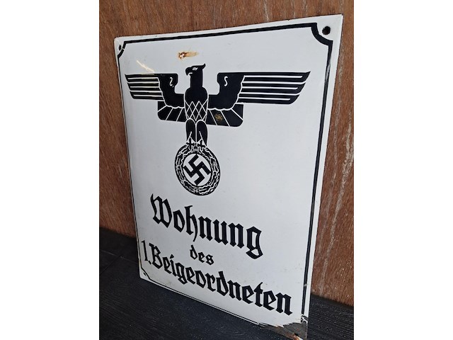 Gebogen emailbord ss duitsland l 400mm b 300mm - afbeelding 3 van  3