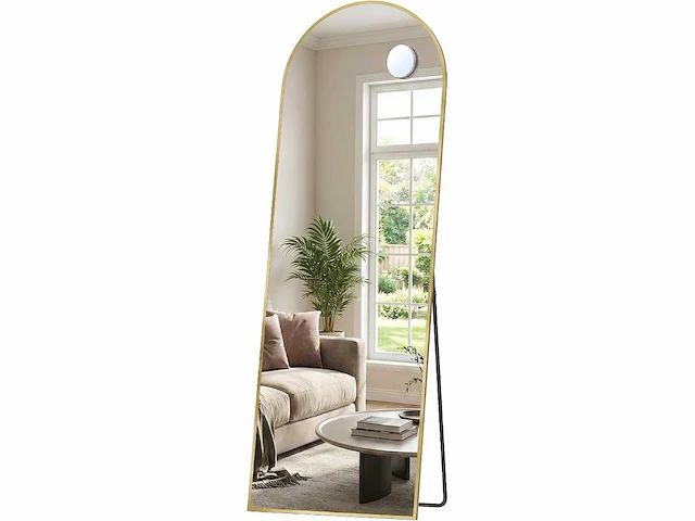 Gebogen standaardspiegel - 160 x 50 cm met vergrootspiegel - afbeelding 7 van  9