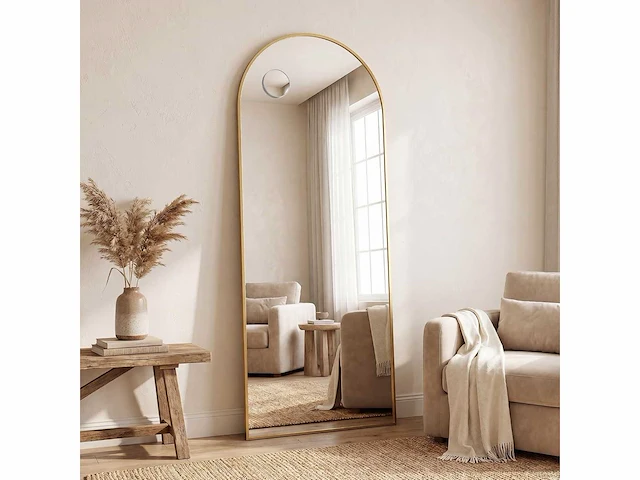 Gebogen standaardspiegel - 160 x 50 cm met vergrootspiegel - afbeelding 9 van  9