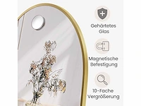 Gebogen standaardspiegel - 160 x 50 cm met vergrootspiegel - afbeelding 2 van  9