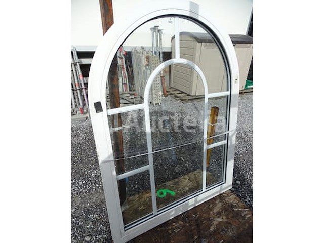 Gebogen wit pvc-frame (met geïntegreerde dwarssteunen) - afbeelding 1 van  2