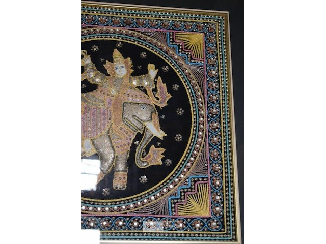 Geborduurde doek in kader - afbeelding 2 van  2