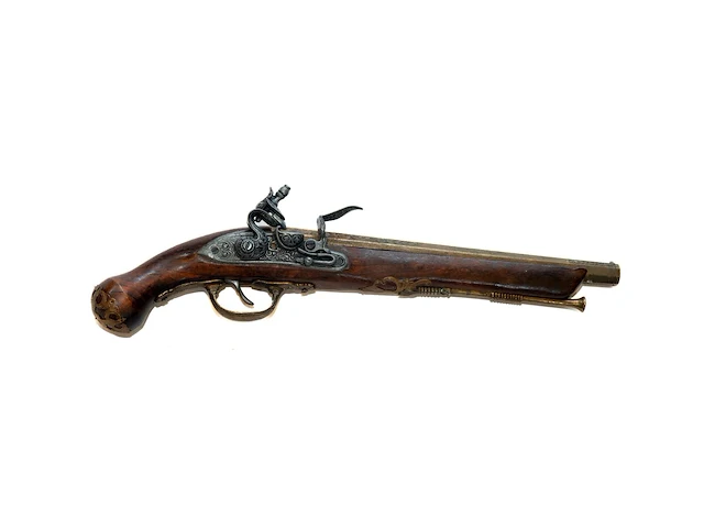 Gedecoreerd pistool (flintlock pistol) met... - afbeelding 2 van  2