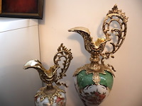 Gedecoreerdde porseleinvaas (x2) - afbeelding 5 van  5