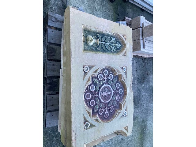 Gedecoreerde wandplaten in witsteen - afbeelding 1 van  3