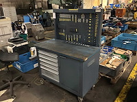 Gedore mobiele werkbank met achterwand - afbeelding 3 van  8