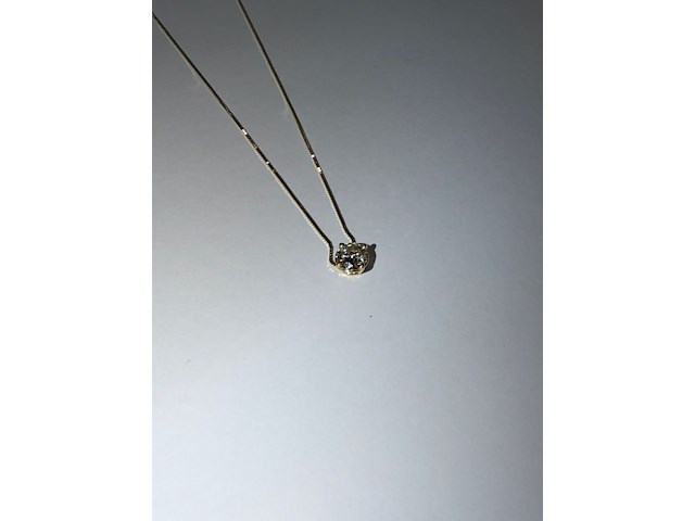 Geelgouden halsketting vv diamant - afbeelding 6 van  11