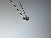 Geelgouden halsketting vv diamant - afbeelding 6 van  11