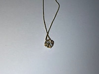 Geelgouden halsketting vv diamant - afbeelding 8 van  11