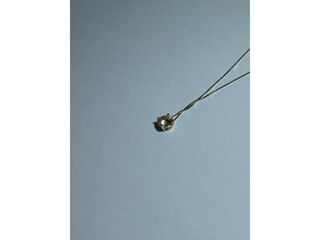 Geelgouden halsketting vv diamant - afbeelding 10 van  11