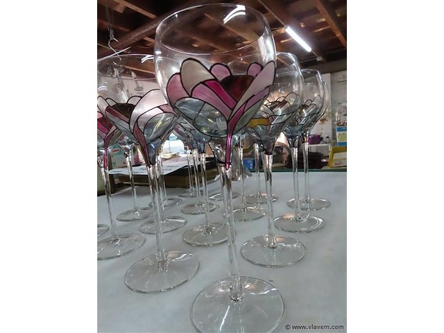 Geëtste glazen 16 stuks - afbeelding 3 van  3