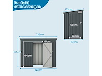 Gegalvaniseerd metalen tuinhuisje met dubbele deuren - afbeelding 3 van  7