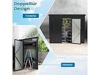 Gegalvaniseerd metalen tuinhuisje met dubbele deuren - afbeelding 6 van  7