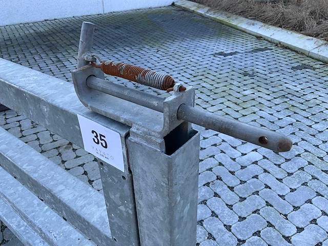 Gegalvaniseerd uitschuifbare weidepoort - afbeelding 6 van  8