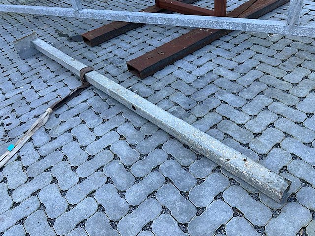 Gegalvaniseerd uitschuifbare weidepoort - afbeelding 7 van  8