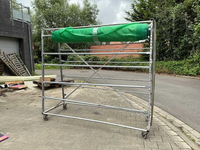 Gegalvaniseerde dubbelzijdige rollenkar - afbeelding 1 van  4