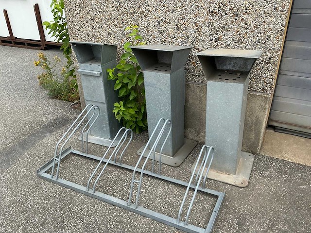 Gegalvaniseerde outdoor asbak (3x) - afbeelding 1 van  3