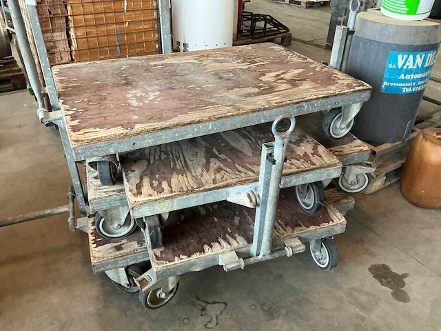 Gegalvaniseerde transportkar (5x) - afbeelding 2 van  4