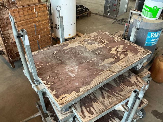 Gegalvaniseerde transportkar (5x) - afbeelding 3 van  4