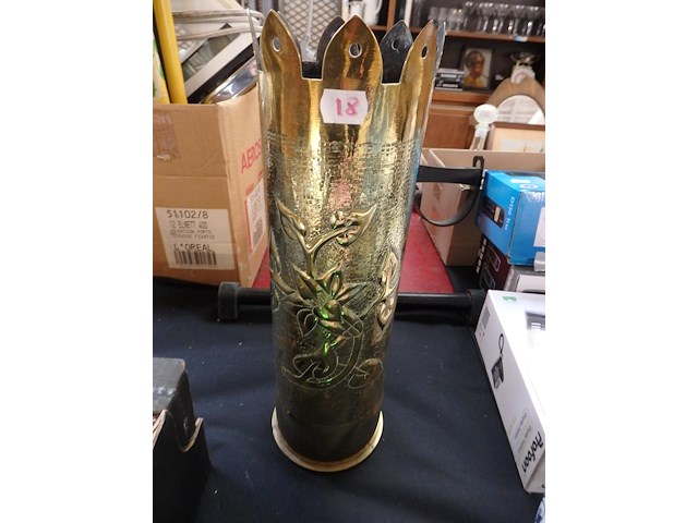 Gegraveerde obus woii hoogte 36 cm - afbeelding 1 van  1