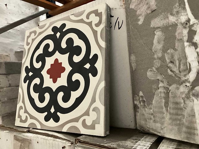 Gekleurde cement vloertegel - afbeelding 3 van  3