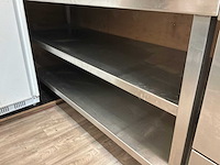 Gekoeld / set van 2 roestvrijstalen tafels / barkoelkast / 2 planken - afbeelding 3 van  15