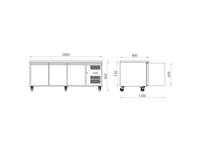 Gekoelde gebakstoren 3 deuren in graniet - gekoeld - afbeelding 2 van  3