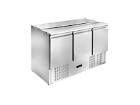 Gekoelde salade met 3 deuren roestvrijstalen deksel - gekoeld - afbeelding 3 van  3