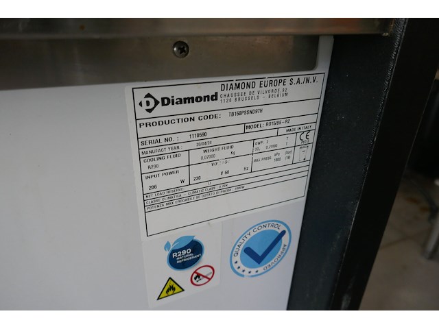 Gekoelde toonbank met glazen opzetvitrine diamond bouwjaar 2024 - afbeelding 5 van  6