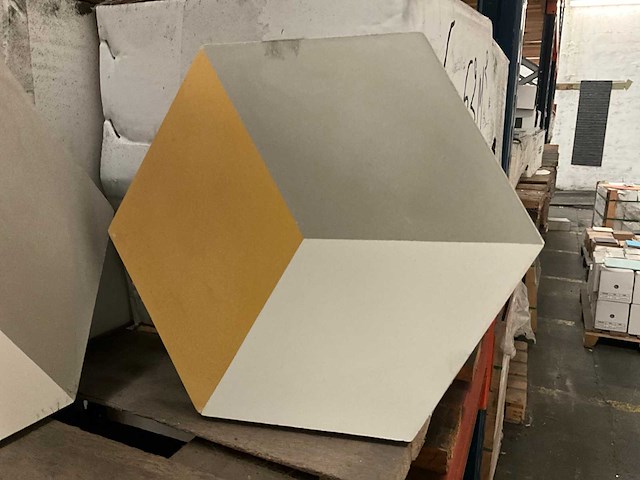 Geksagon 6-hoekig gekleurde cement vloertegel - afbeelding 2 van  4