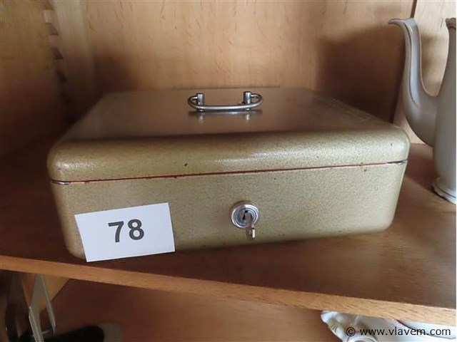 Geldkoffer metaal sleutel - afbeelding 1 van  3