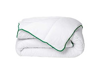 Gematigd dekbed met natuurlijke anti-huisstofmijtbehandeling in microfiber - 240 x 260 cm - 300 gr/m² - groene schoof