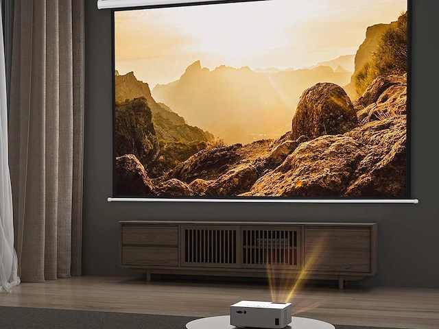 Gemotoriseerd projectorscherm elektrische projectorformaten 4:3 84 inch - afbeelding 1 van  9