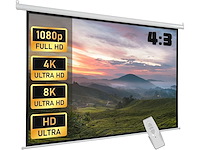 Gemotoriseerd projectorscherm elektrische projectorformaten 4:3 84 inch - afbeelding 4 van  9