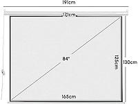 Gemotoriseerd projectorscherm elektrische projectorformaten 4:3 84 inch - afbeelding 6 van  9