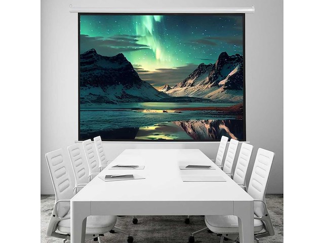 Gemotoriseerd projectorscherm elektrische projectorformaten 4:3 84 inch - afbeelding 7 van  9