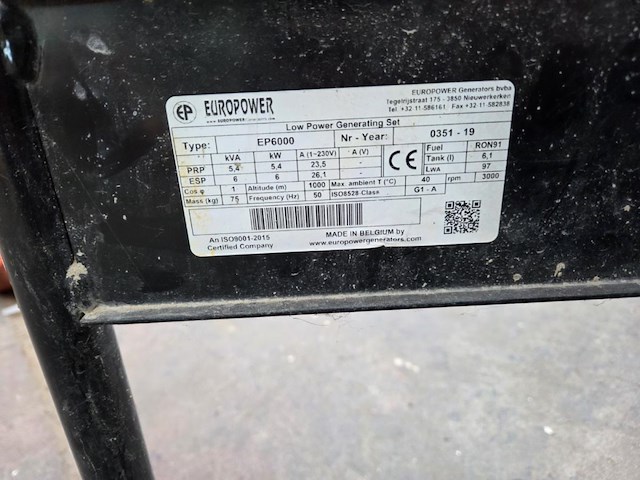 Generator europower ep6000 - afbeelding 5 van  5