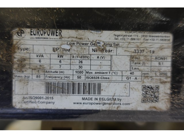 Generator europower - afbeelding 4 van  8