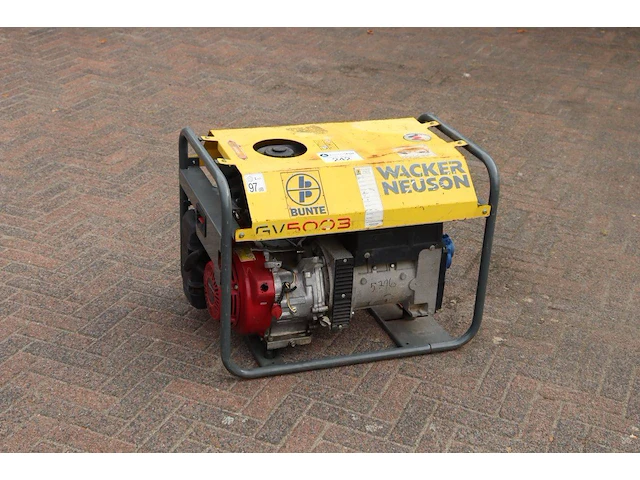 Generator wacker neuson gv 5003a benzine 5kva 2020 - afbeelding 1 van  1