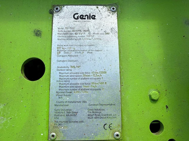 Genie - 2011 - gs-1932 - hoogwerker - afbeelding 19 van  26