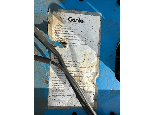 Genie - 2014 - gs-1930 - hoogwerker - schaarlift - afbeelding 10 van  22